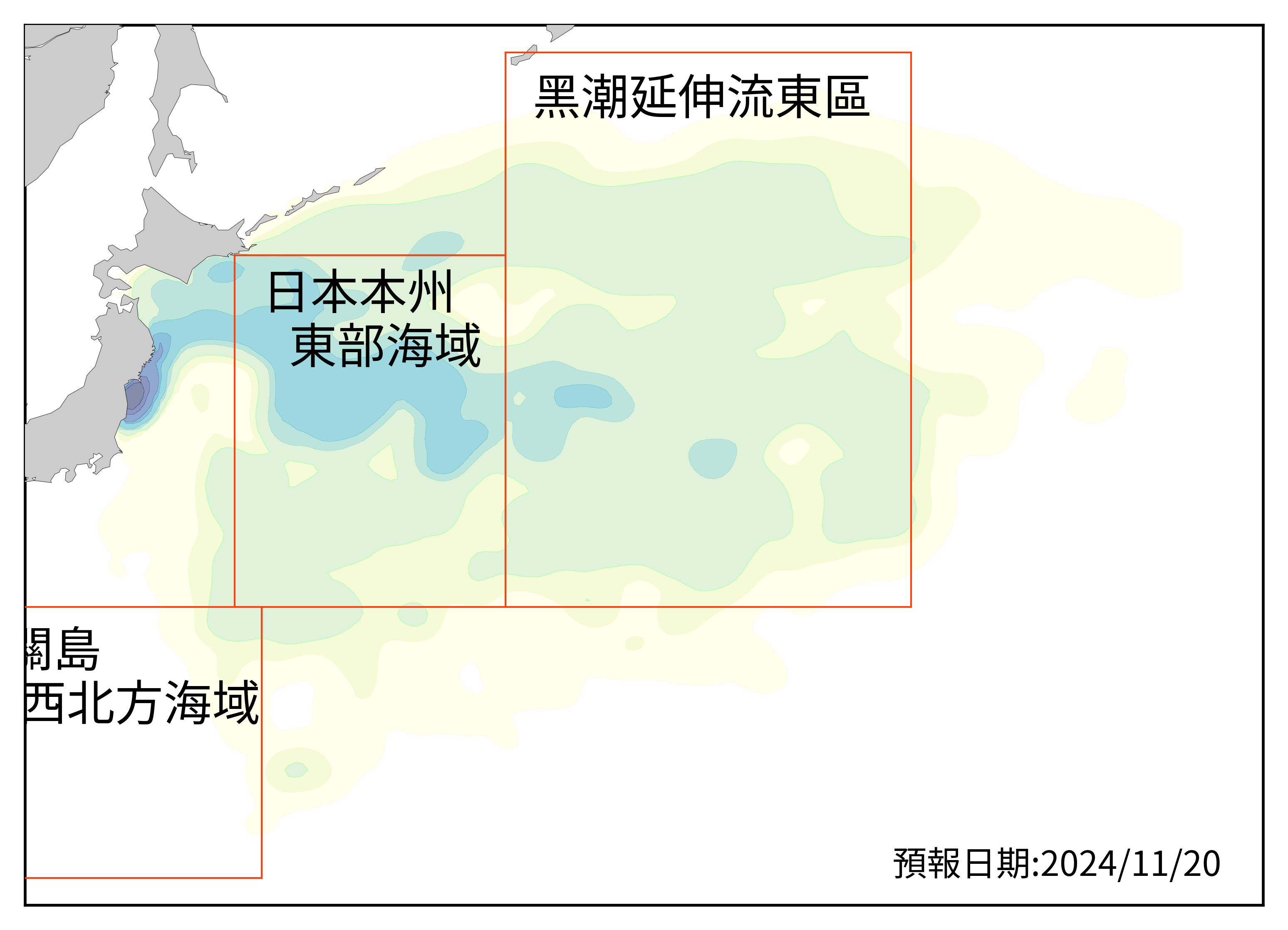 含氚廢水擴散每日最大濃度預報圖預設品